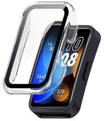 Gigapack Huawei Band 8/9 Óra tok, kijelzővédővel, átlátszó (GP-150402) (GP-150402)
