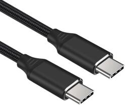 PremiumCord Cablu PremiumCord USB-C M/M, 240 W 480 Mbps împletitură din bumbac negru, 1, 5 m (ku31cv15)