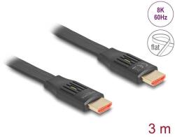 Delock Cablu bandă plat HDMI de mare viteză 48 Gbps 8K 60 Hz 3 m (81003)
