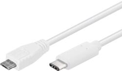 PremiumCord USB-C/tată - USB 2.0 Micro-B/Tată, alb, 0, 6 m (ku31cb06w)