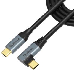 Akasa - Cablu de încărcare USB-C cu unghi drept 100W PD (AK-CBUB68-10BK)