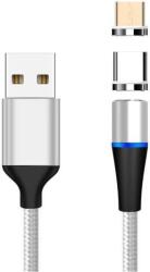 PremiumCord Cablu de date și încărcare PremiumCord magnetic micro USB și USB-C, 1m, argintiu (ku2m1fgi)
