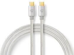Nedis CCTB60800AL20 - Cablu USB 2.0 | USB-C Mascul | USB-C Mascul | 480 Mbps | 2, 00 m | Argintiu (CCTB60800AL20)