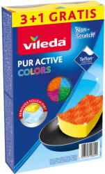 Vileda Colors Pur Active mosogatószivacs 3+1 (F17881)
