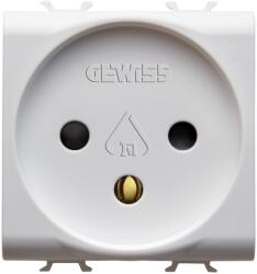 Gewiss PRIZA STANDARD ISRAELIANA - PRIZA 250V c. a. - 2P+16A - 2 MODULE - ALB LUCIOS - ANTIBACTERIAN - CHORUSMART (GW10281AB)