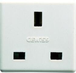 Gewiss BRITISH STANDARD Priza 250V ac - 2P+E 13A - 2 MODULES - SYSTEM WHITE (GW20208)
