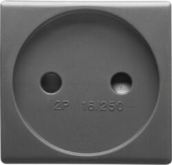 Gewiss FRENCH STANDARD Priza 250V ac - 2P 16A - 2 MODULES - SYSTEM BLACK (GW21206)