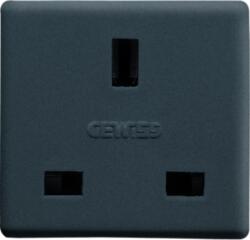 Gewiss BRITISH STANDARD Priza 250V ac - 2P+E 13A - 2 MODULES - SYSTEM BLACK (GW21208)