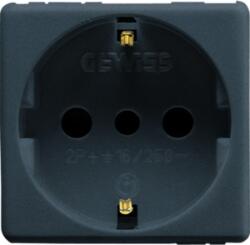 Gewiss ITALIAN/GERMAN STANDARD Priza 250V ac - 2P+E 16A - P30 - 2 MODULES - SYSTEM BLACK (GW21205)