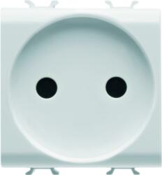 Gewiss FRENCH STANDARD Priza 250V ac - 2P 16A - 2 MODULES - WHITE - CHORUS (GW10246)
