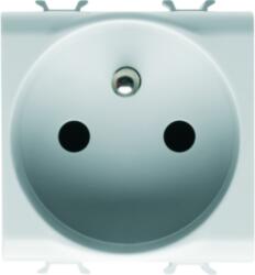 Gewiss FRENCH STANDARD Priza 250V ac - QUICK WIRING TERMINALS - 2P+E 16A - 2 MODULES - WHITE - CHORUS (GW10247F)