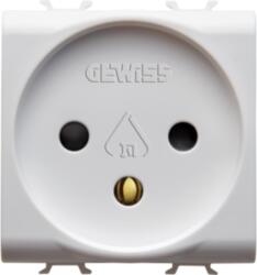 Gewiss ISRAELI STANDARD Priza 250V ac - 2P+E 16A - 2 MODULES - WHITE - CHORUS (GW10281)