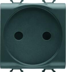 Gewiss FRENCH STANDARD Priza 250V ac - 2P 16A - 2 MODULES - BLACK - CHORUS (GW12246)