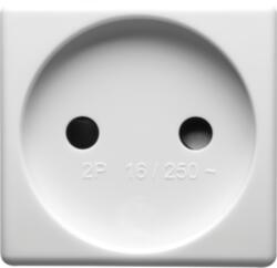 Gewiss FRENCH STANDARD Priza 250V ac - 2P 16A - 2 MODULES - SYSTEM WHITE (GW20206)