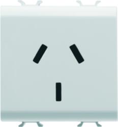 Gewiss ARGENTINIAN STANDARD Priza 250V ac - 2P+E 10A - 2 MODULES - WHITE - CHORUS (GW10301)