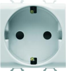 Gewiss GERMAN STANDARD Priza 250V ac - FRONT TIGHTENING TERMINALS - 2P+E 16A - 2 MODULES - WHITE - CHORUS (GW10341)
