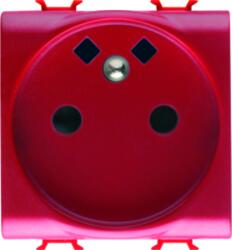 Gewiss FRENCH STANDARD Priza 250V ac - QUICK WIRING TERMINALS - FOR DEDICATED LINES - 2P+E 16A - 2 MODULES - RED - CHORUS (GW10257F)