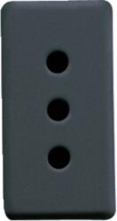 Gewiss ITALIAN STANDARD Priza 250V ac - 2P+E 10A - P11 - 1 MODULE - SYSTEM BLACK (GW21201)