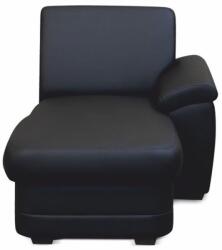 TEMPO KONDELA Ottomán, ökobőr fekete, jobb, BITER OTT 1B P - mindigbutor