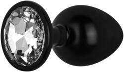 EasyToys - anál plug kővel - S (fekete)