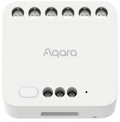 Aqara RESIGILAT: Releu inteligent Aqara Dual Relay Module T2, 10A, contact uscat sau umed, 2 canale, ZigBee 3.0, HomeKit, Matter (DCM-K01 RSG2)