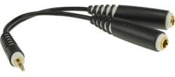 KLOTZ AYB-3 0, 2 m TRS 3, 5 mm - 2 x TRS 6, 3 mm aljzat Y elosztókábel