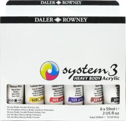 Daler-Rowney System3 Set de vopsele acrilice Starter Set 6 x 59 ml (140900123)