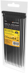 Entac kábelkötegelő 2, 5mmx200mm fekete 50db (ECT-2.5-200-B) - pepita
