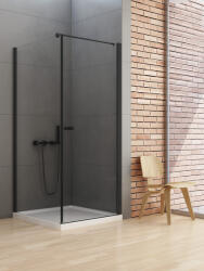 NEW TRENDY New Soleo Black zuhanykabin 120x70 cm négyszögletes fekete matt/átlátszó üveg D-0229A/D-0149B-WP