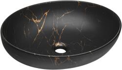 Comad Mona mosdótál 51x39 cm ovális mosdótálak fekete UN-MONA-MB12 (UNMONAMB12)
