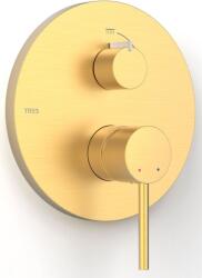 TRES Selection kád és zuhany csaptelep süllyesztett arany 26228110OM (26228110OM)