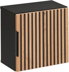 Comad Xilo szekrény 35x35x22 cm oldalra akasztható fekete-szürke-tölgy XILO BLACK WOTAN 83-01-D-1D
