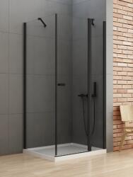 NEW TRENDY New Soleo Black zuhanykabin 100x80 cm négyszögletes fekete matt/átlátszó üveg K-0544