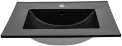 Comad Lava mosdótál 81x46 cm négyszögletes beépíthető fekete matt UM-LAVA BLACK 80 DP (UMLAVABLACK80DP)