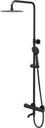 Cersanit City zuhany készlet fal termosztáttal trópusi zuhany opcióval fekete S951-861 (S951861)