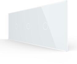 LIVOLO Intrerupator Simplu + Simplu + Simplu cu Touch LIVOLO cu Rama Din Sticla, Standard Italian, 6M