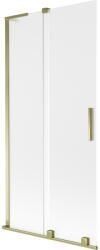 Mexen Velar L, 2 szárnyas eltolható kádparaván 90 x 150 cm, 8 mm-es mattüveg, arany fényes, 896-090-003-31-50 (896-090-003-31-50)