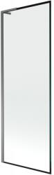 Mexen Next L, 1 szárnyú kádparaván 70 x 150 cm, 6mm átlátszó üveg-fekete mintás, grafit profil, 895-070-000-03-70-95 (895-070-000-03-70-95)