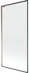 Mexen Next L, 1 szárnyú kádparaván 90 x 150 cm, 6mm átlátszó üveg-fekete mintás, rózsa arany profil, 895-090-000-03-70-60 (895-090-000-03-70-60)