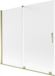 Mexen Velar, 2 szárnyas eltolható kádparaván 170 x 150 cm, 8 mm-es mattüveg, arany fényes, 896-170-000-31-50 (896-170-000-31-50)