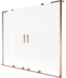 Mexen Velar L Duo, 2 szárnyas eltolható kádparaván 170 x 150 cm, 8 mm-es matt üveg, rózsaszín arany, 896-170-003-32-60 (896-170-003-32-60)