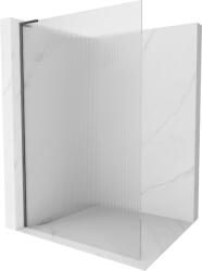 Mexen Kioto L, Walk-In zuhany paraván 100 x 200 cm, 8 mm-es üveg bordás mintával, grafit profil, 800-100-103-66-09 (800-100-103-66-09)