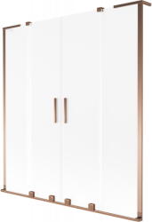 Mexen Velar L Duo, 2 szárnyas eltolható kádparaván 140 x 150 cm, 8 mm-es matt üveg, rózsaszín arany, 896-140-003-32-60 (896-140-003-32-60)