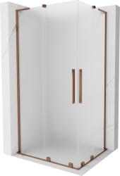 Mexen Velar L Duo, zuhanykabin tolóajtóval 90 x 80 cm, 8 mm-es matt üveg, rózsaszín arany, 871-090-080-02-33-60 (871-090-080-02-33-60)