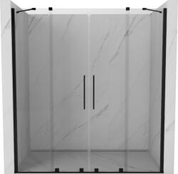 Mexen Velar Duo, nyitható tolóajtó 180x200 cm, 8mm átlátszó üveg, fekete matt, 871-180-000-02-70 (871-180-000-02-70)