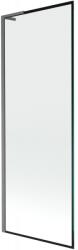 Mexen Next L, 1 szárnyas kádparaván 70 x 150 cm, 6mm átlátszó üveg-fekete mintás, grafit profil, 895-070-000-03-70-66 (895-070-000-03-70-66)