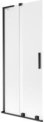 Mexen Velar L, 2 szárnyas eltolható kádparaván 80 x 150 cm, 8 mm-es mattüveg, fekete matt, 896-080-003-31-70 (896-080-003-31-70)