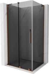 Mexen Velar L, zuhanykabin tolóajtóval 100 x 90 cm, 8mm szürke üveg, rózsaszín arany, 871-100-090-43-60 (871-100-090-43-60)
