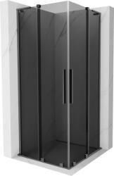 Mexen Velar L Duo, zuhanykabin tolóajtóval 90 x 90 cm, 8mm szürke üveg, polírozott grafit, 871-090-090-02-43-95 (871-090-090-02-43-95)