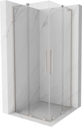 Mexen Velar L Duo, zuhanykabin tolóajtóval 90 x 90 cm, 8mm átlátszó üveg, csiszolt acél, 871-090-090-02-03-97 (871-090-090-02-03-97)